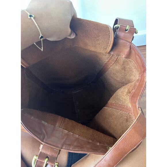 COACH Vintage 90s Duffle SOHO XL British Tan Leather tote Bag 4082 1996 PLS READ - Picture 15 of 15